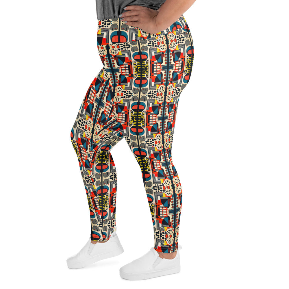 DMV 0013 Chic Boho All-Over Print Plus Size Leggings