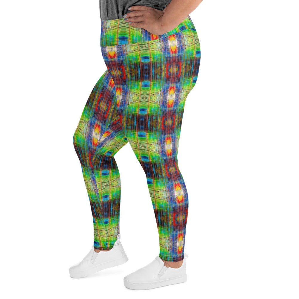 DMV 0077 Avant Garde Artsy All-Over Print Plus Size Leggings