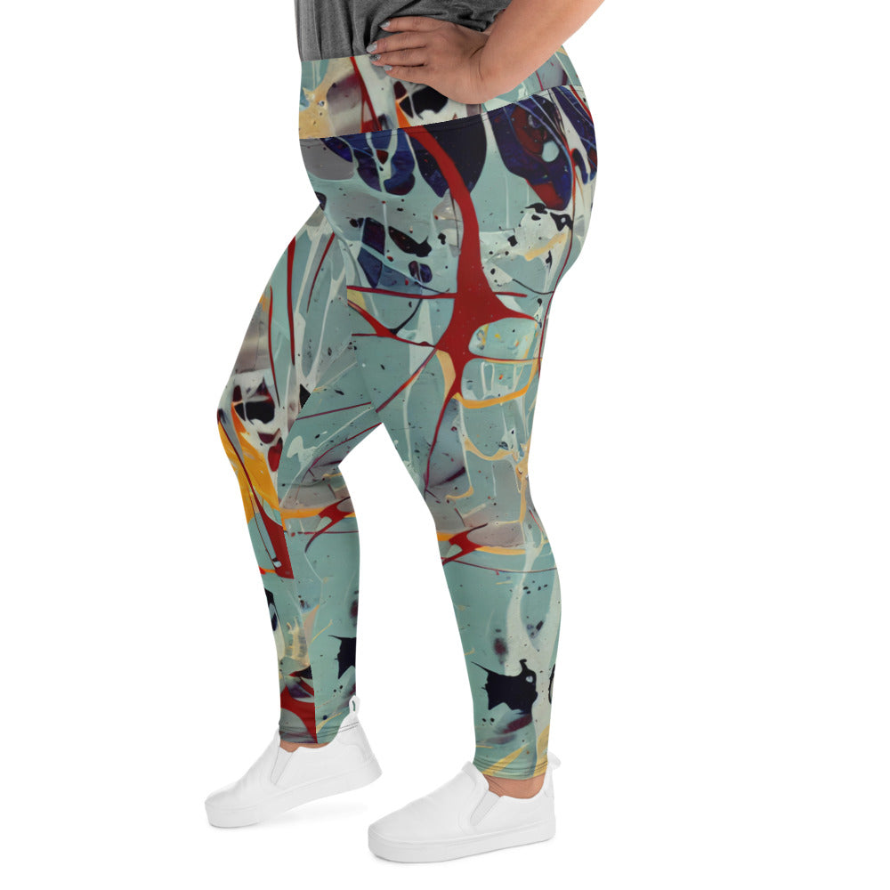 DMV 0054 Avant Garde All-Over Print Plus Size Leggings