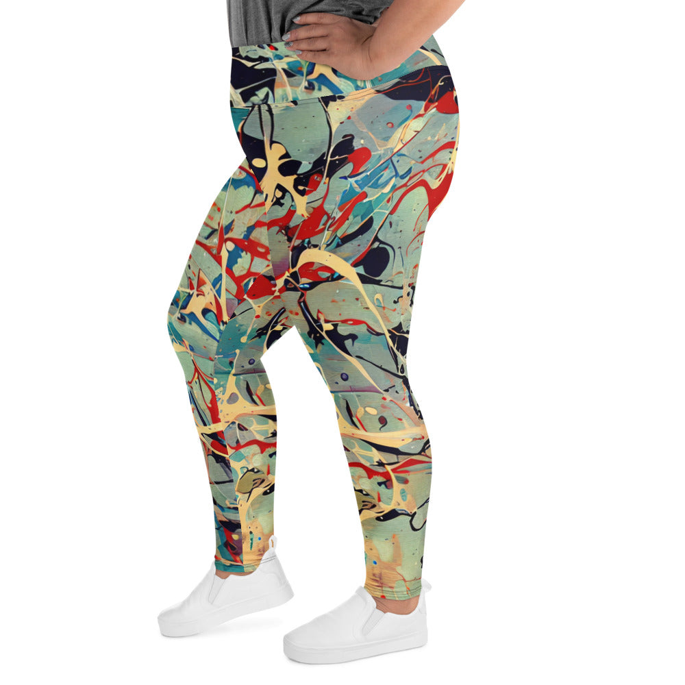 DMV 0012 Avant Garde All-Over Print Plus Size Leggings