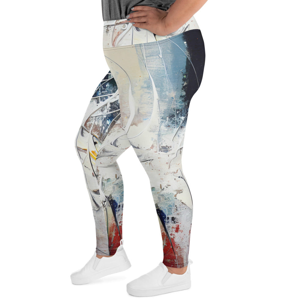 DMV 0240 Avant Garde All-Over Print Plus Size Leggings