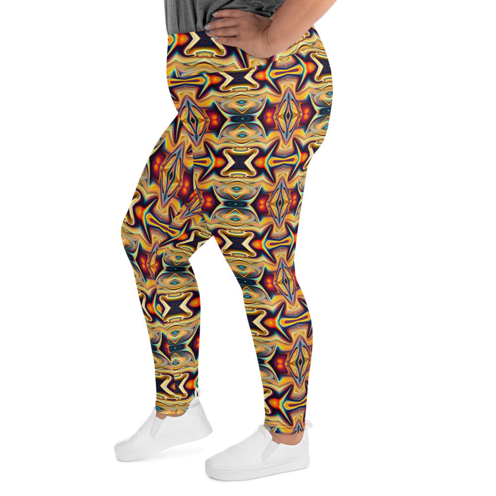 DMV 0211 Psy Artsy All-Over Print Plus Size Leggings