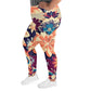 DMV 0253 Floral All-Over Print Plus Size Leggings