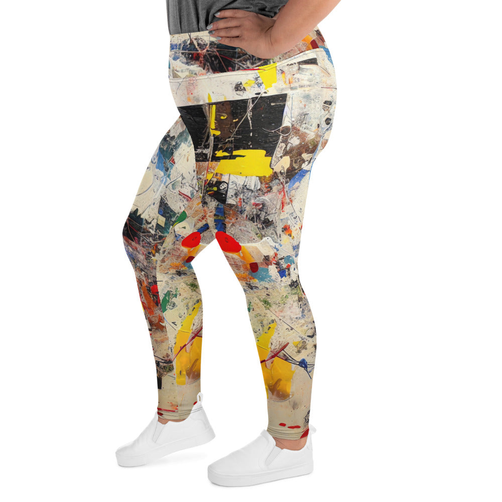 DMV 0100 Avant Garde All-Over Print Plus Size Leggings