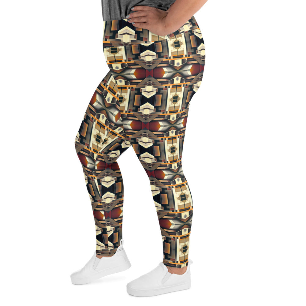 DMV 0247 Geo Boho All-Over Print Plus Size Leggings