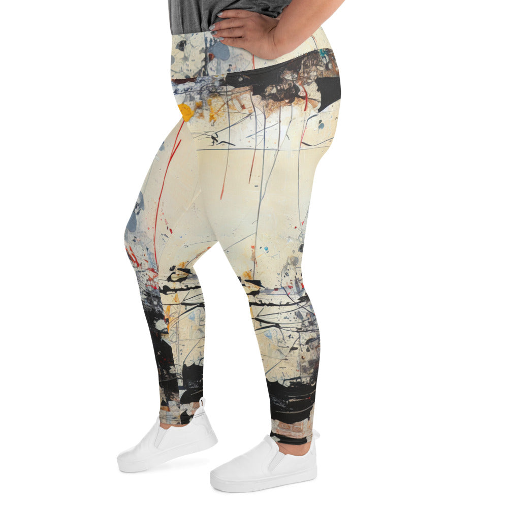 DMV 0145 Avant Garde All-Over Print Plus Size Leggings