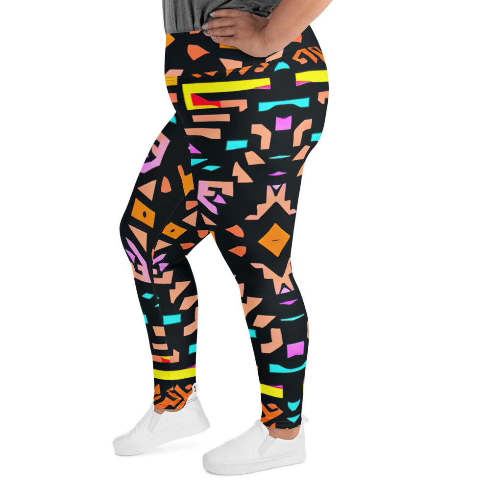 DMV 0147 Boho All-Over Print Plus Size Leggings