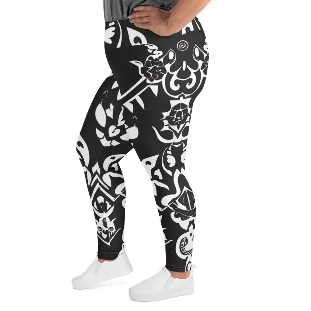 DMV 0140 Boho All-Over Print Plus Size Leggings