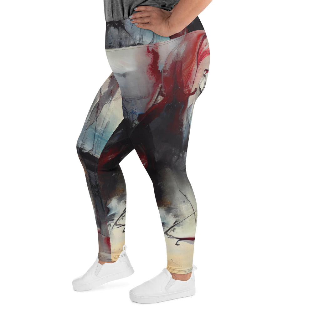 DMV 0171 Avant Garde All-Over Print Plus Size Leggings