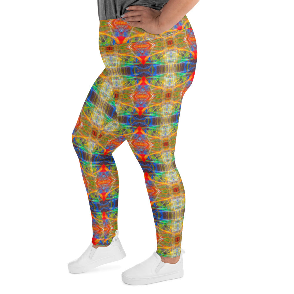 DMV 0191 Avant Garde Artsy All-Over Print Plus Size Leggings