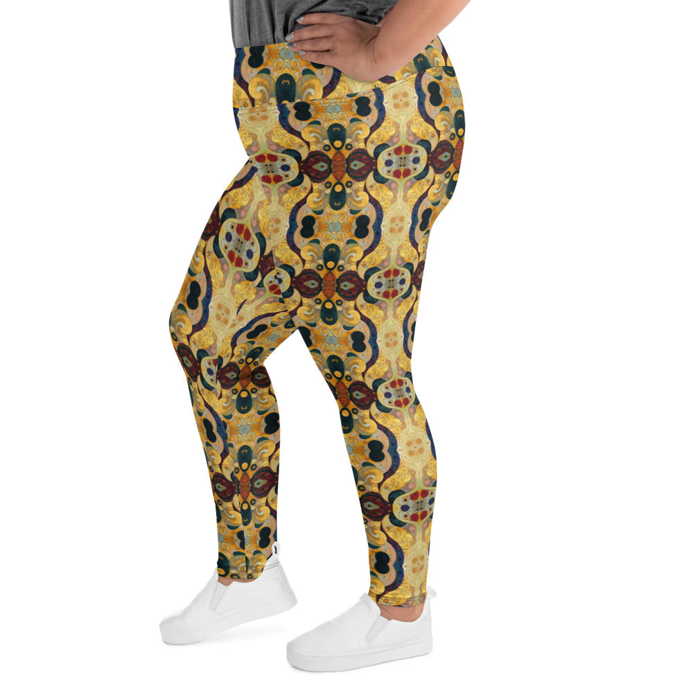 DMV 0407 Chic Boho All-Over Print Plus Size Leggings