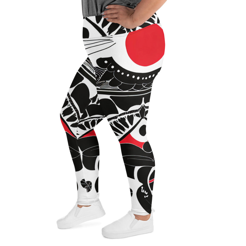 DMV 0294 Boho All-Over Print Plus Size Leggings