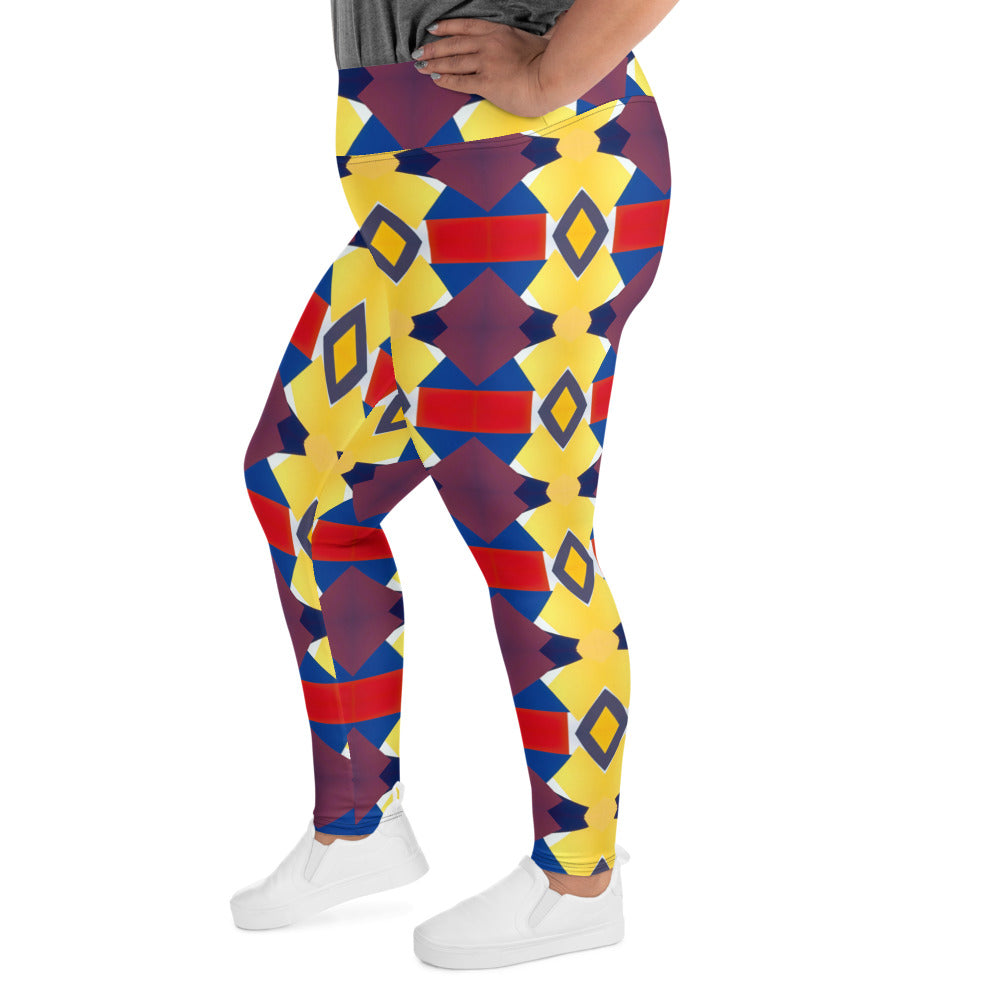 DMV 0418 Classic Boho All-Over Print Plus Size Leggings