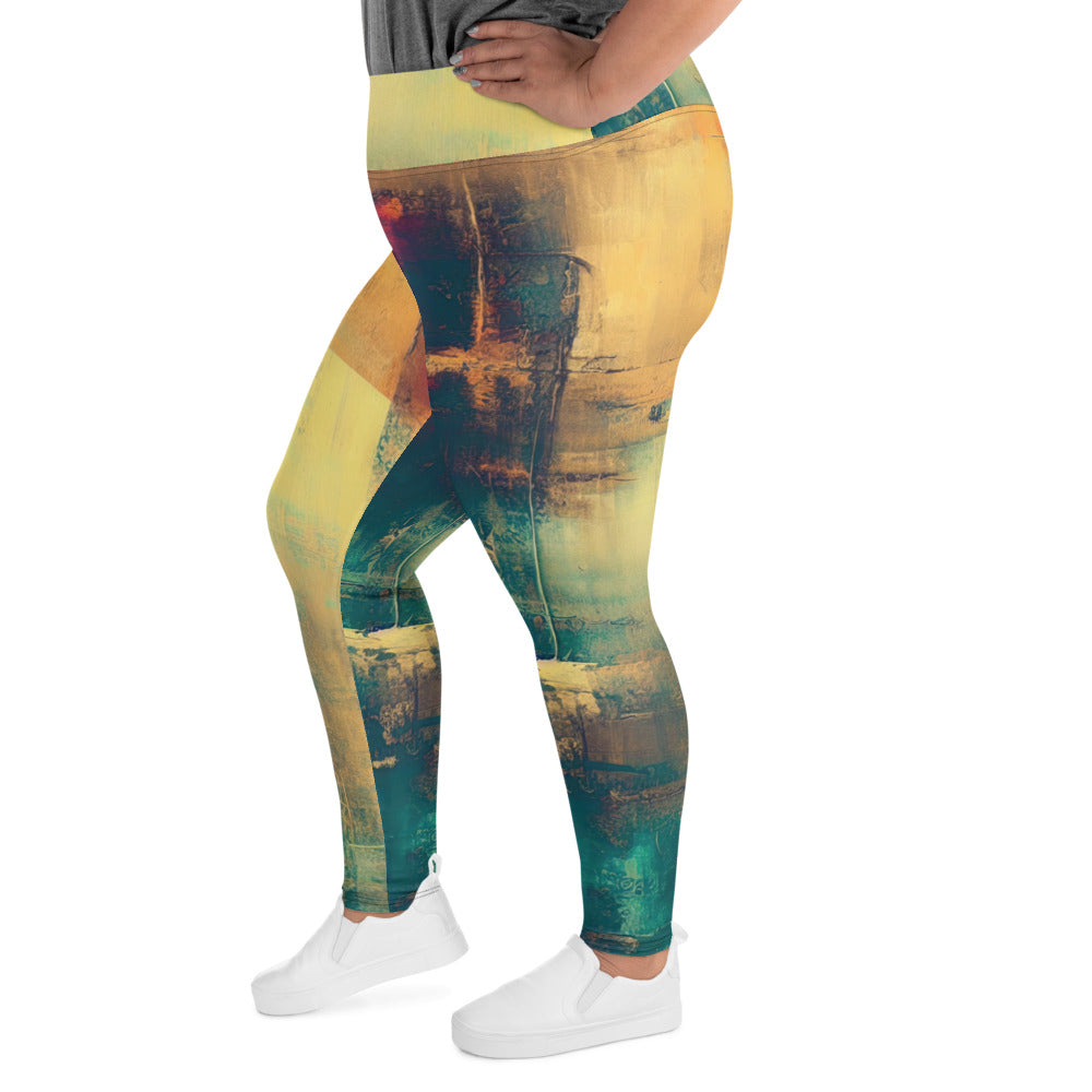 DMV 0169 Avant Garde All-Over Print Plus Size Leggings