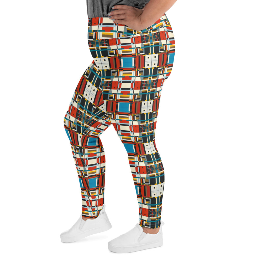 DMV 0410 Geo Boho All-Over Print Plus Size Leggings