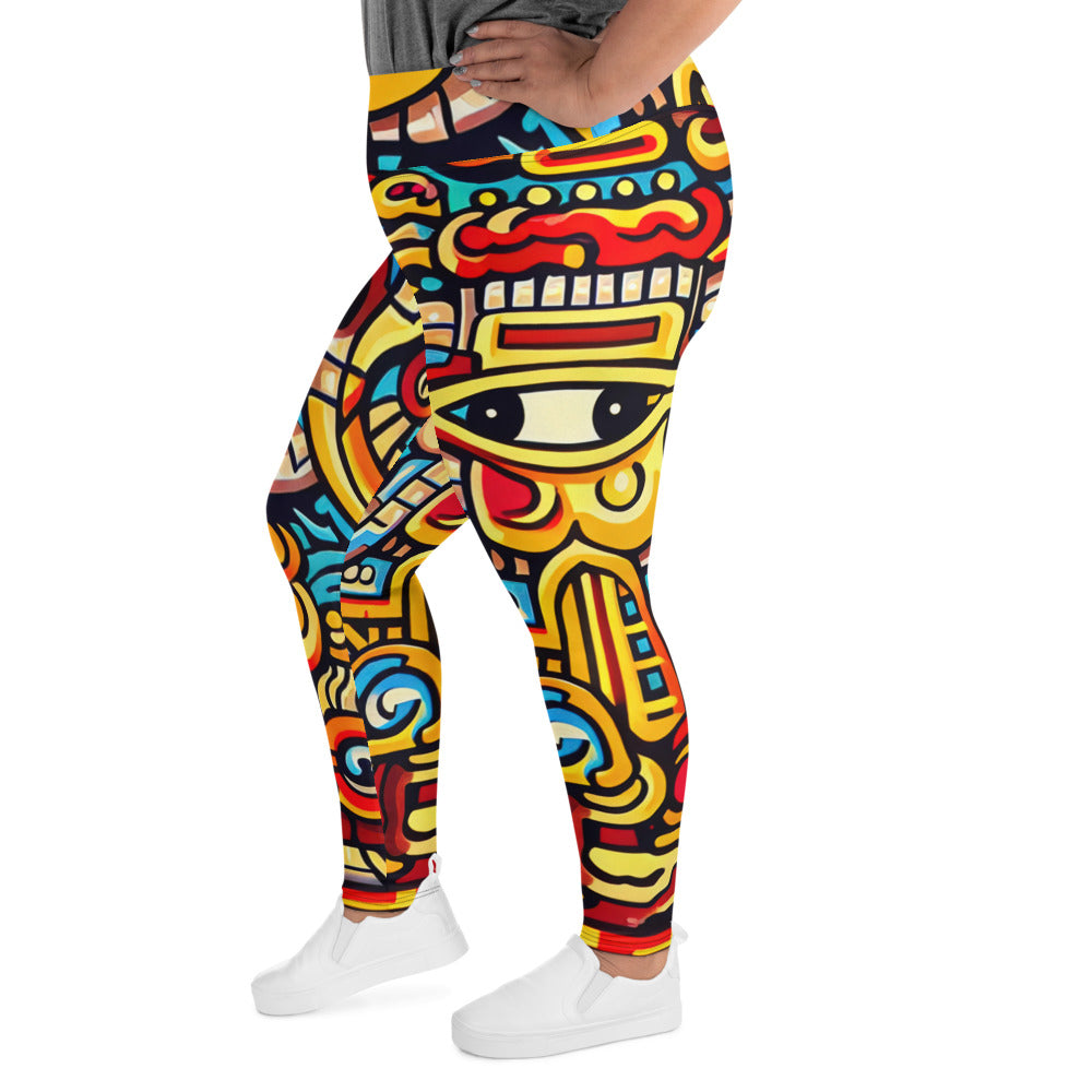 DMV 0616 Psy Art All-Over Print Plus Size Leggings