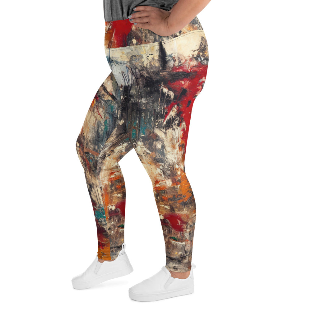 DMV 0848 Avant Garde All-Over Print Plus Size Leggings