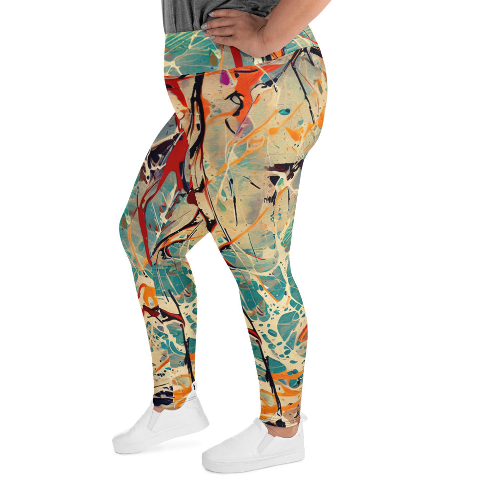 DMV 0390 Avant Garde All-Over Print Plus Size Leggings