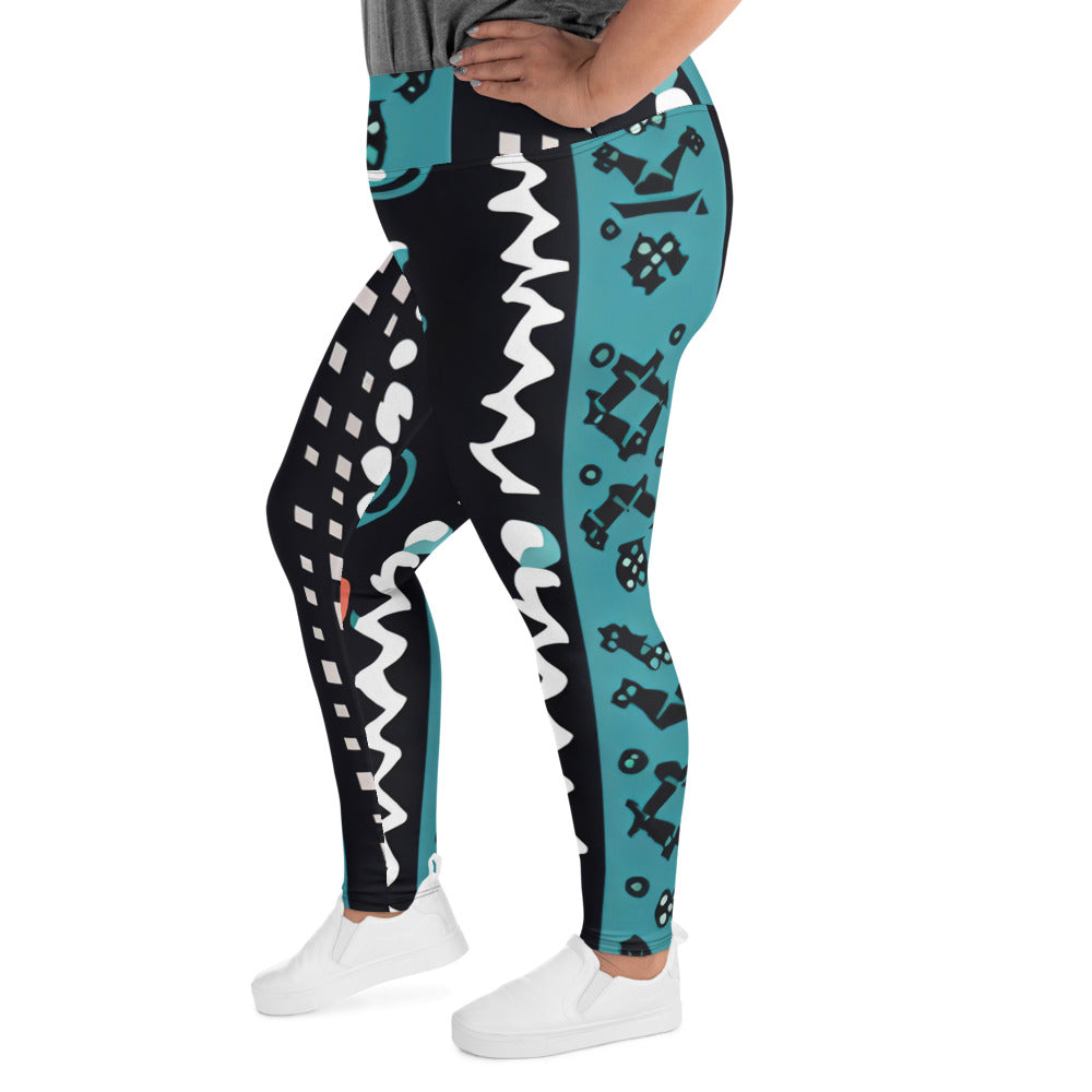 DMV 0683 Boho All-Over Print Plus Size Leggings