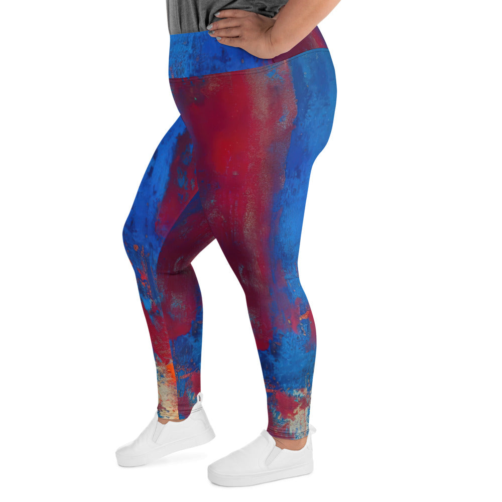 DMV 1514 Avant Garde All-Over Print Plus Size Leggings