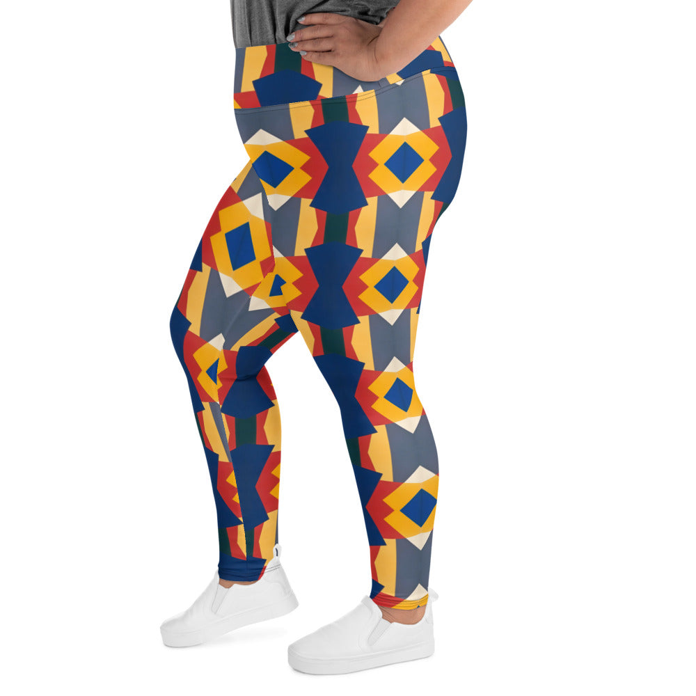 DMV 1096 Classic Boho All-Over Print Plus Size Leggings