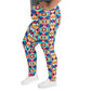 DMV 1130 Vintage Artsy All-Over Print Plus Size Leggings