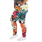 DMV 1429 Floral All-Over Print Plus Size Leggings