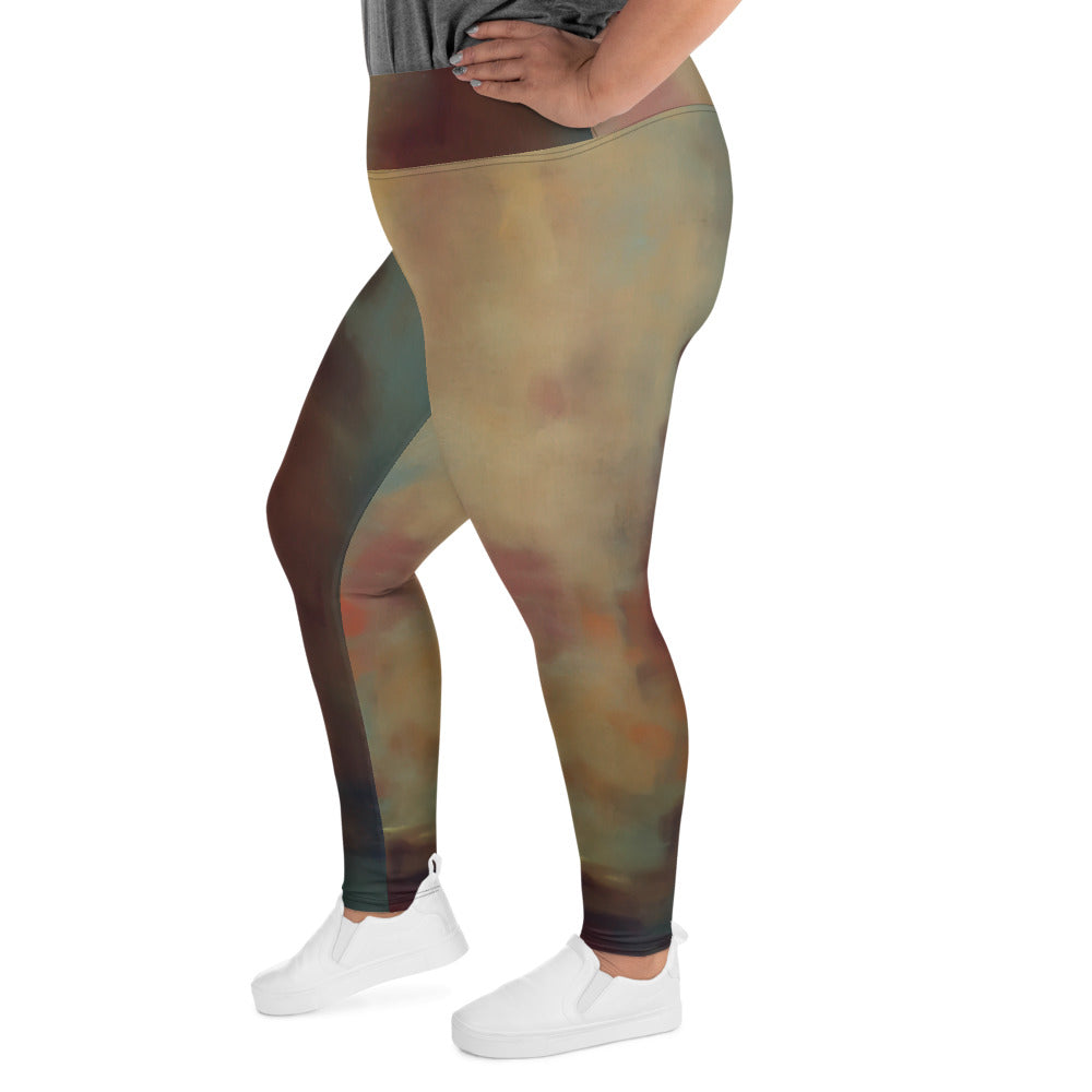 DMV 0314 Avant Garde All-Over Print Plus Size Leggings