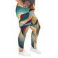 DMV 0243 Abstract Art All-Over Print Plus Size Leggings