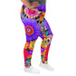 DMV 0220 Floral All-Over Print Plus Size Leggings