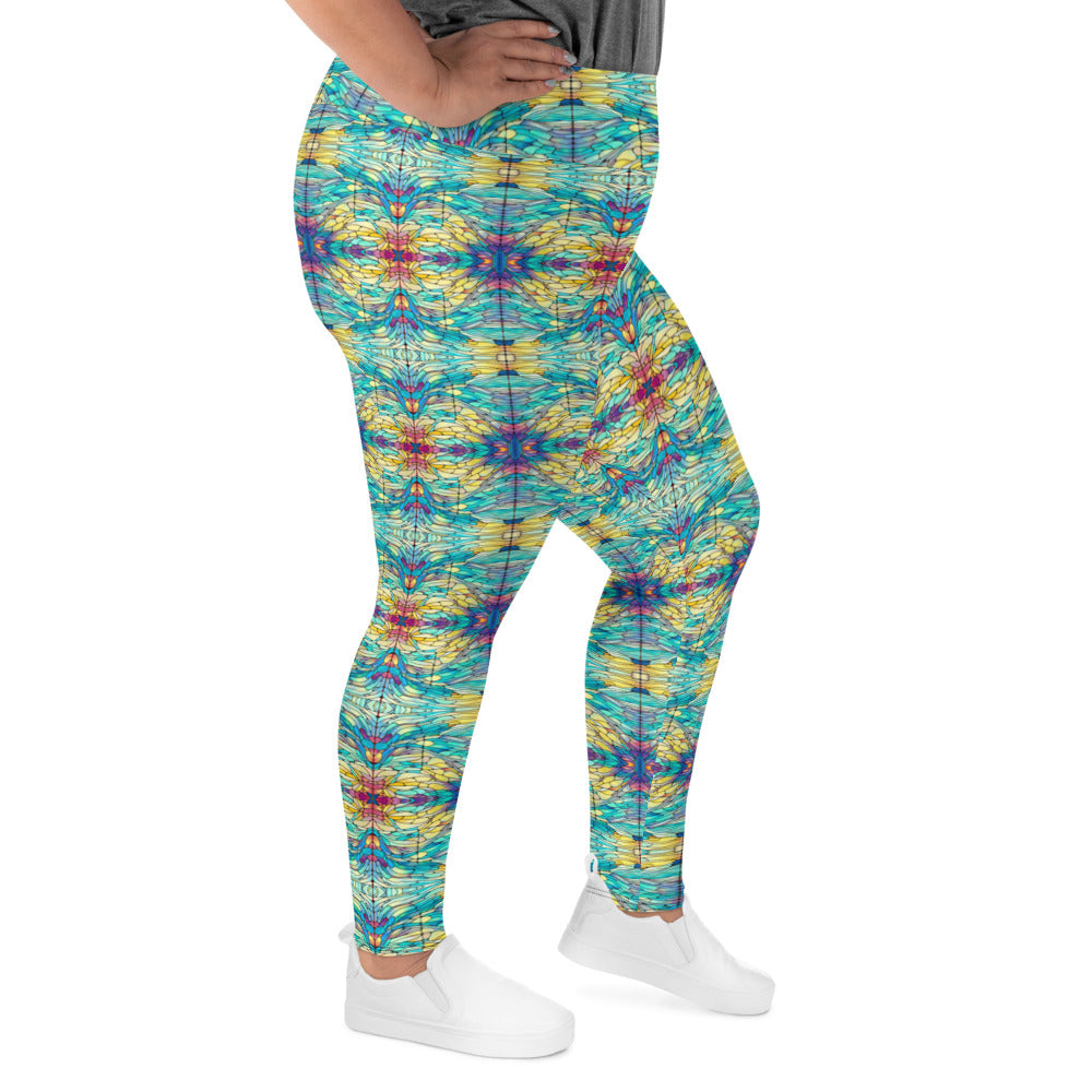 DMV 0231 Chic Boho All-Over Print Plus Size Leggings