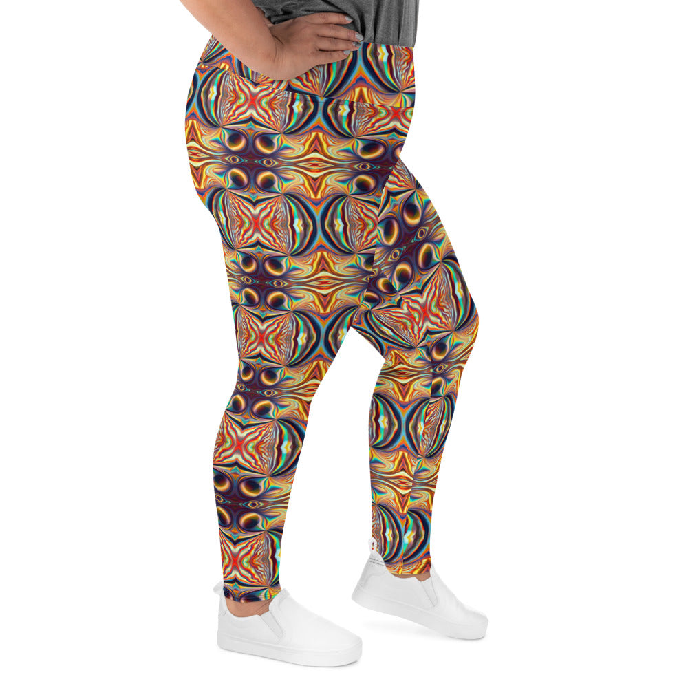 DMV 0027 Psy Artsy All-Over Print Plus Size Leggings