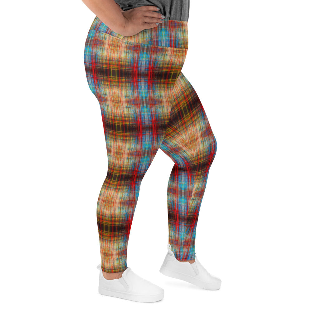 DMV 0006 Avant Garde Artsy All-Over Print Plus Size Leggings