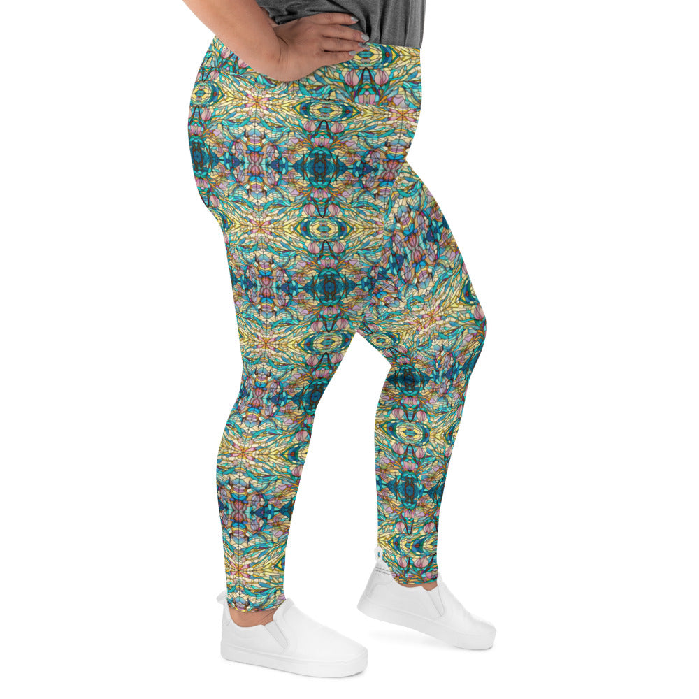 DMV 0049 Chic Boho All-Over Print Plus Size Leggings