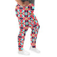 DMV 0030 Vintage Artsy All-Over Print Plus Size Leggings