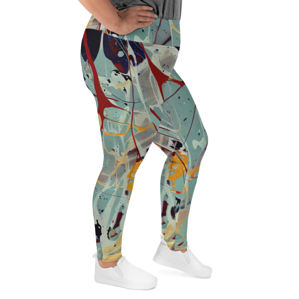 DMV 0054 Avant Garde All-Over Print Plus Size Leggings