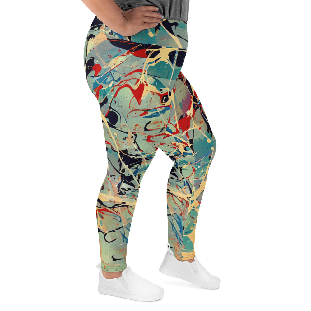 DMV 0012 Avant Garde All-Over Print Plus Size Leggings