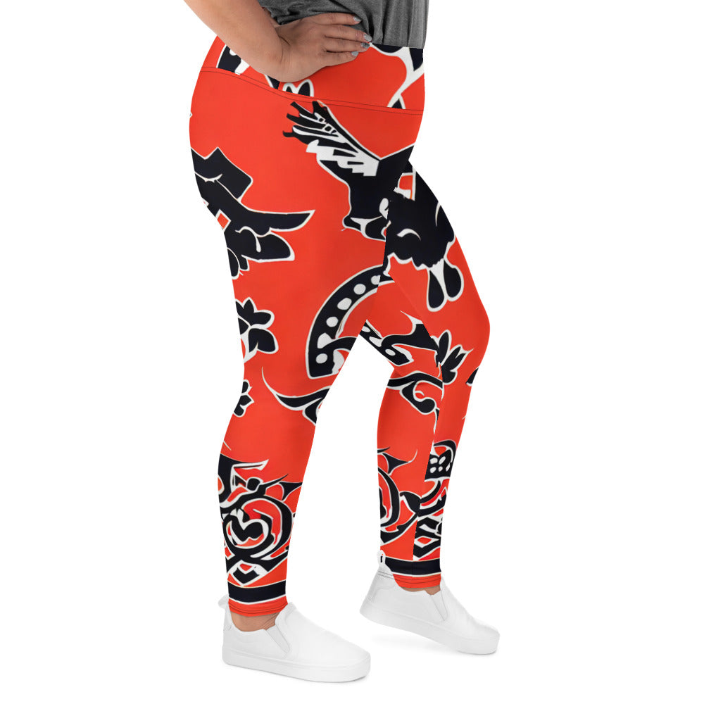 DMV 0038 Boho All-Over Print Plus Size Leggings