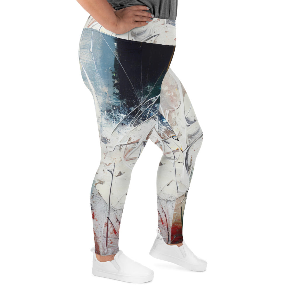 DMV 0240 Avant Garde All-Over Print Plus Size Leggings