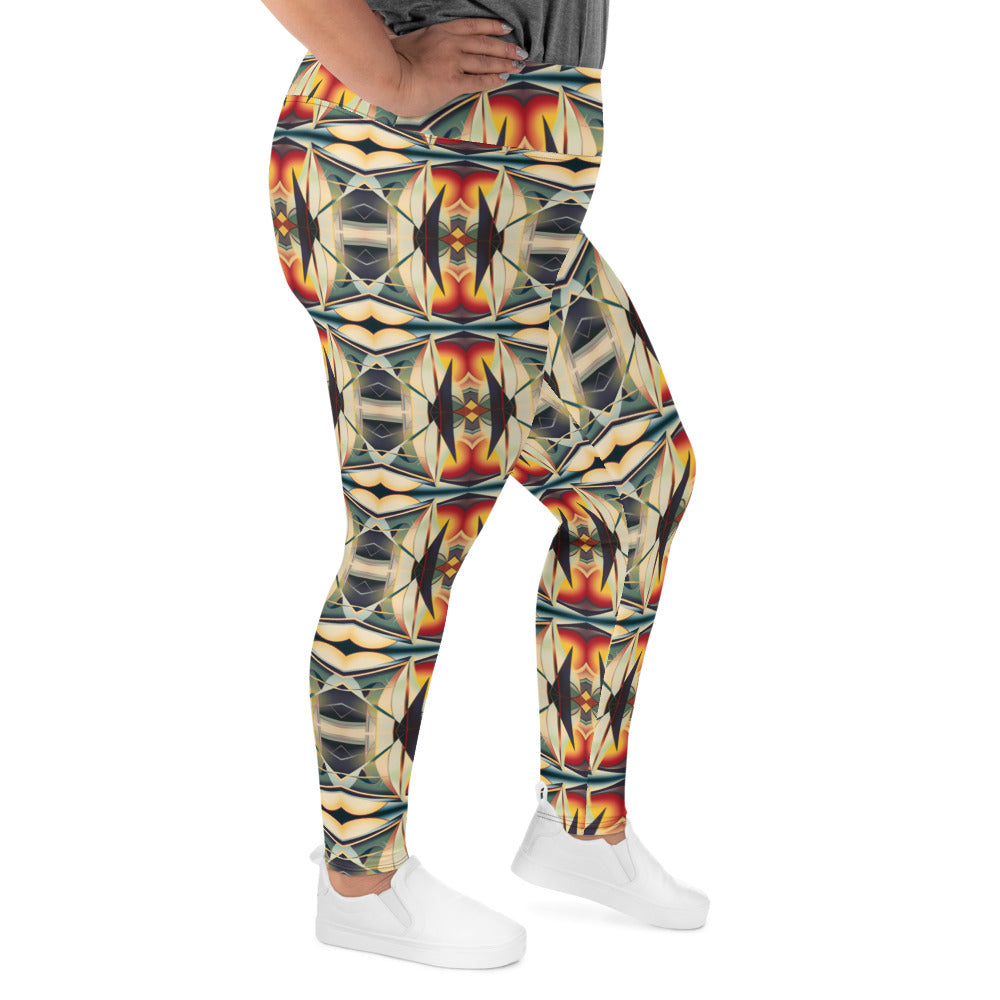 DMV 0059 Conceptual Artsy All-Over Print Plus Size Leggings