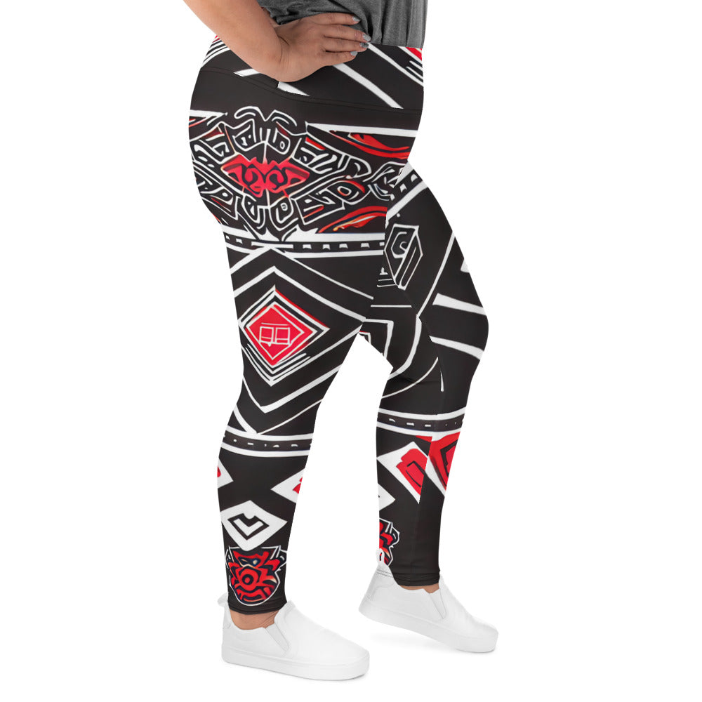 DMV 0090 Boho All-Over Print Plus Size Leggings