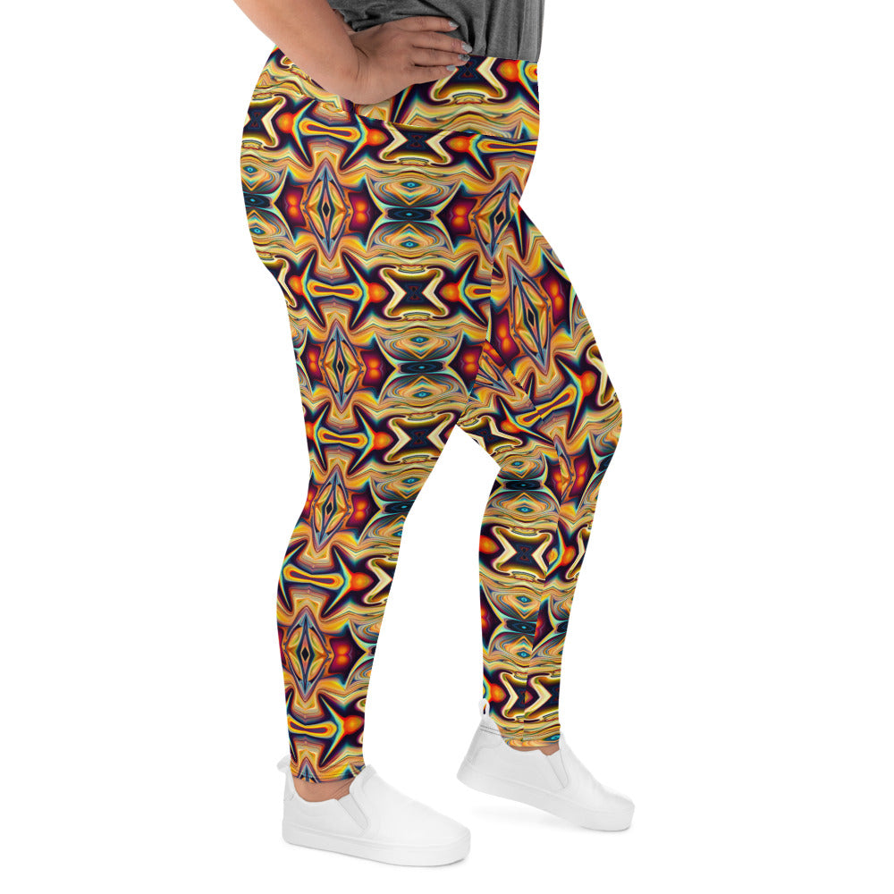 DMV 0211 Psy Artsy All-Over Print Plus Size Leggings