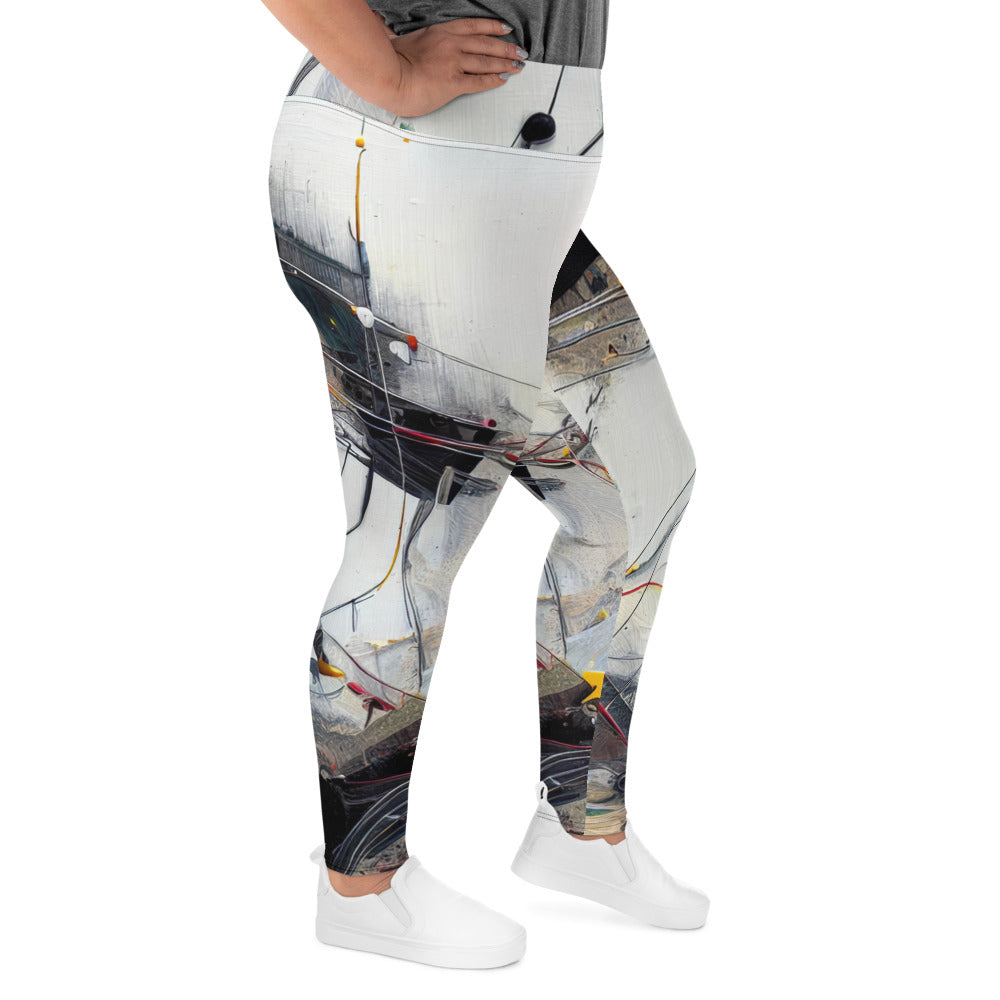 DMV 0126 Avant Garde All-Over Print Plus Size Leggings