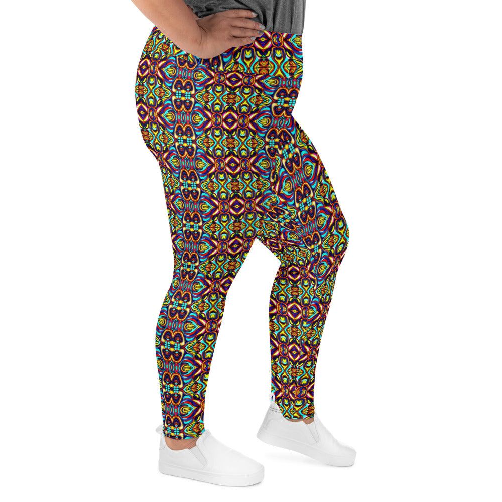 DMV 0118 Psy Artsy All-Over Print Plus Size Leggings