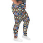 DMV 0221 Conceptual Artsy All-Over Print Plus Size Leggings