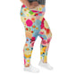 DMV 0106 Floral All-Over Print Plus Size Leggings