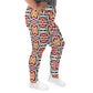 DMV 0160 Vintage Artsy All-Over Print Plus Size Leggings