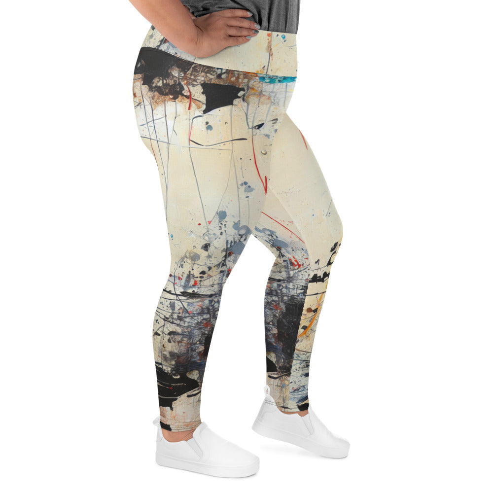 DMV 0145 Avant Garde All-Over Print Plus Size Leggings