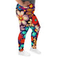 DMV 0197 Floral All-Over Print Plus Size Leggings