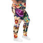 DMV 0206 Floral All-Over Print Plus Size Leggings